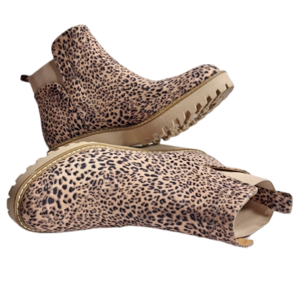 Dolce Vita Women's Leopard Print Slip On Ankle Boots 8.5 - Picture 5 of 13